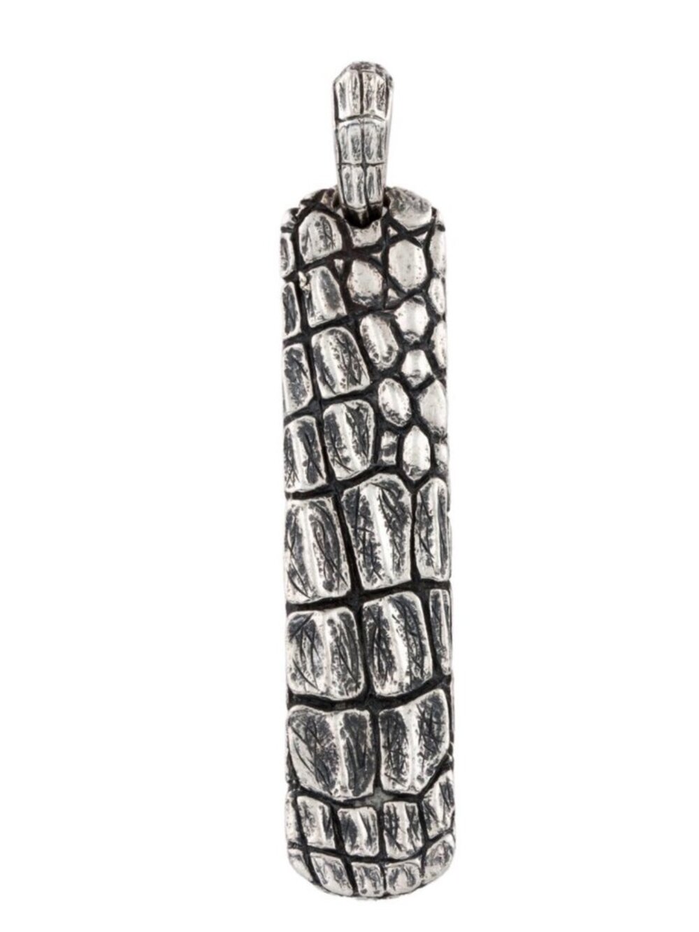 DAVID YURMAN STERLING SILVER 925 GATOR INGOT PENDANT AMULET